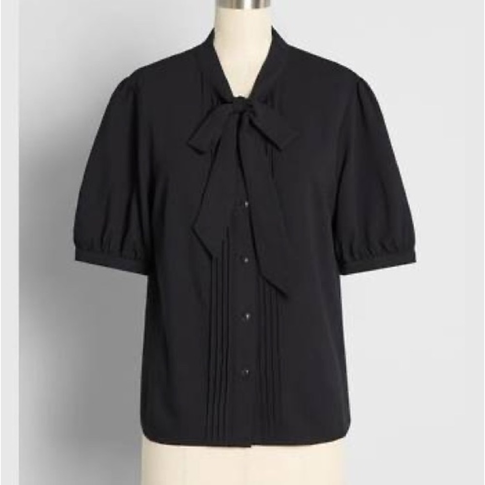 ModCloth black blouse from Princess Highways collection
